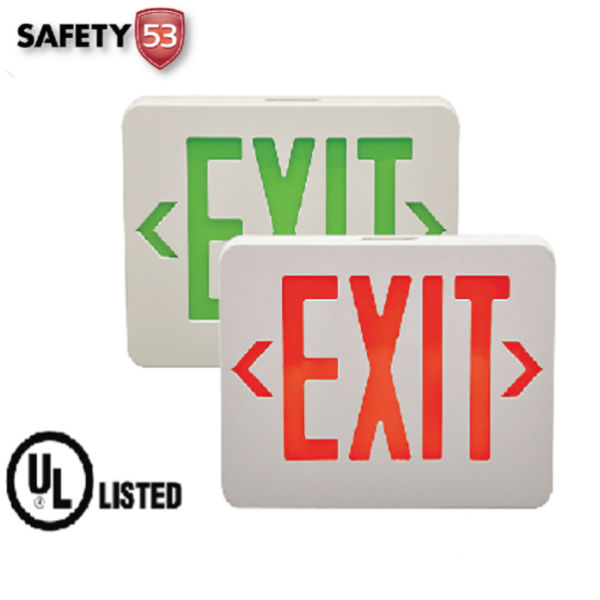 EMERGENCY EXIT LIGHT RED GREEN UL LISTED