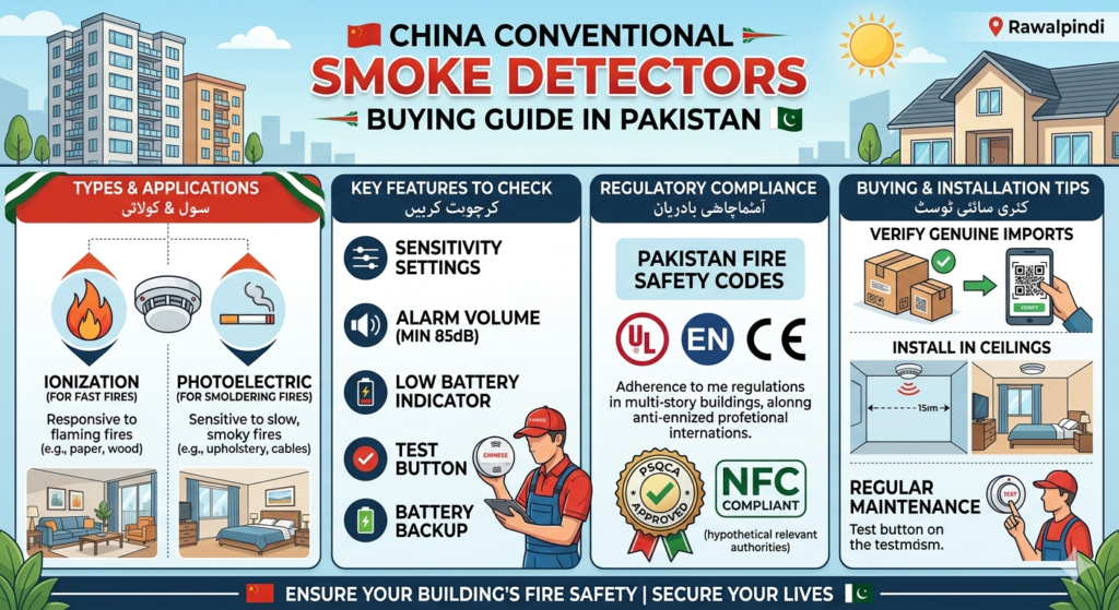 China Conventional Smoke Detectors Buying Guide in Pakistan