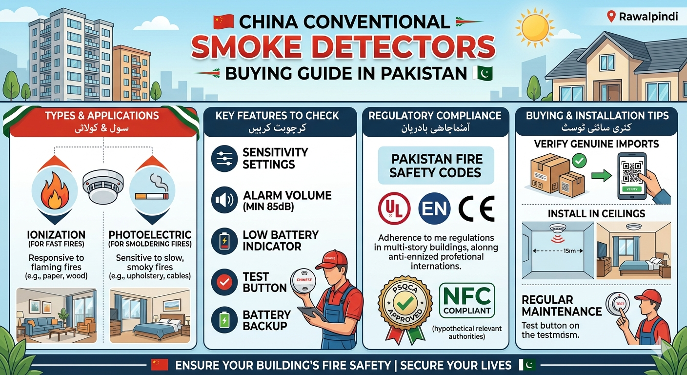China Conventional Smoke Detectors Buying Guide in Pakistan