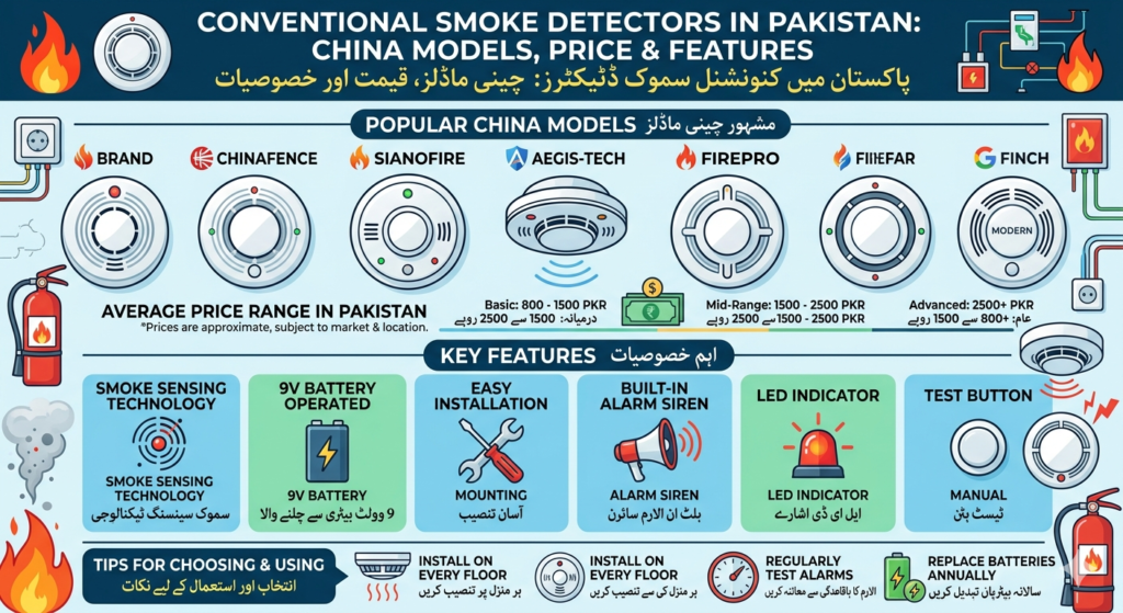 Conventional Smoke Detectors In Pakistan – China Models Price And Features 1024x559