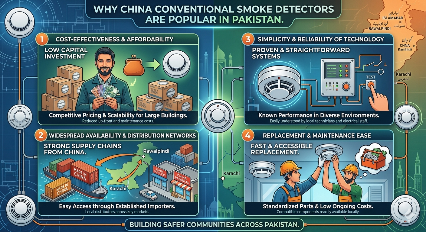 Why China Conventional Smoke Detectors Are Popular in Pakistan